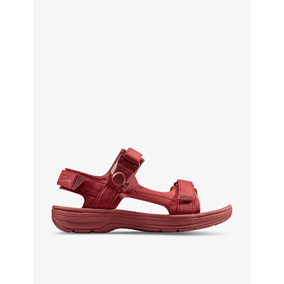 Shop Martine Rose X Clarks Women's Oxblood Textile Chunky-sole Recycled-polyester Sandals
