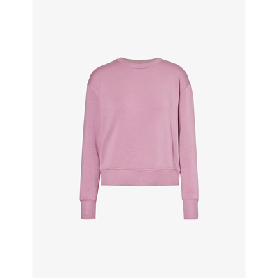 Shop Splits59 Women's Blush Round-neck Relaxed-fit Stretch-woven Sweatshirt