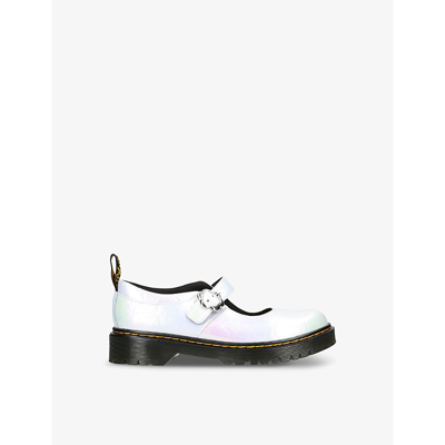 Shop Dr. Martens' Dr Martens Girls Mult/other Kids Mj Bex Youth Contrast-stitch Leather Mary Jane Shoes 8-9 Years