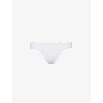 Shop Eberjey Women's White Mariana Floral Lace Thong