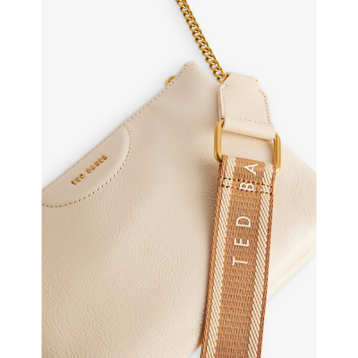 Shop Ted Baker Women's Ivory Esille Leather Cross-body Bag