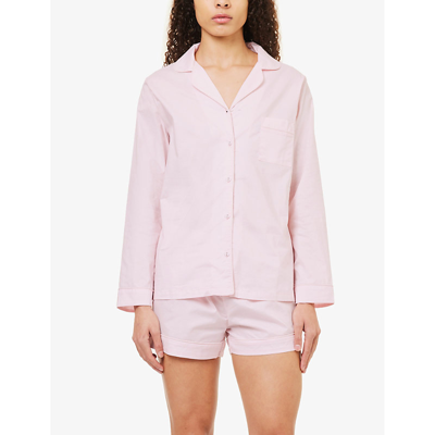 Shop The Nap Co Women's Pastel Relaxed-fit Cotton-poplin Pyjamas