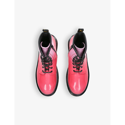 Shop Dr. Martens' Dr Martens Girls Pink Kids 1460 Gradient 8-eye Leather Boots 6-9 Years