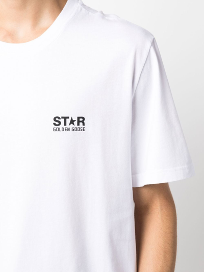 Shop Golden Goose Star Cotton T-shirt In White