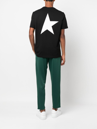 Shop Golden Goose Star Cotton T-shirt In Black