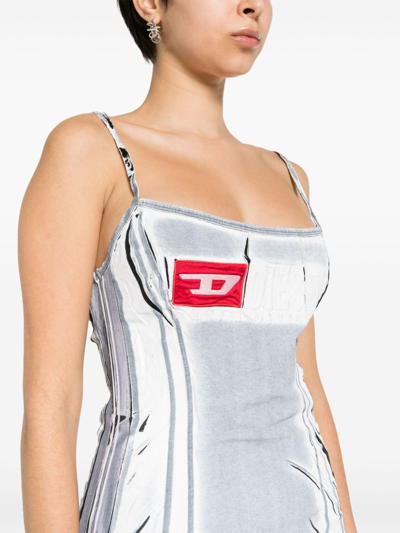 Shop Diesel Logo Mini Dress