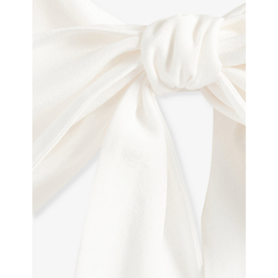 Shop Claudie Pierlot Women's Naturels Removable Silk Peter-pan Collar In White