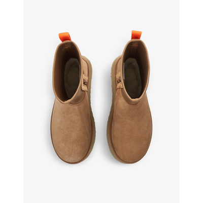 Ugg Dipper Classic Suede Zip Boots In Tan