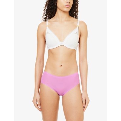 Shop Chantelle Soft Stretch Stretch-woven Hipster Briefs In Rosebud