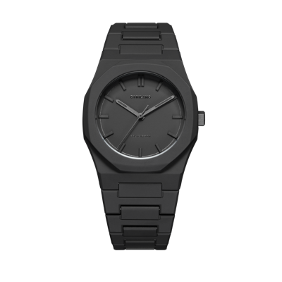 D1 Milano Black D1-pcbu01 Polycarbon Nebula Polycarbonate Quartz Watch In Black