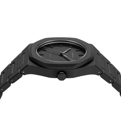 D1 Milano Black D1-pcbu01 Polycarbon Nebula Polycarbonate Quartz Watch In Black