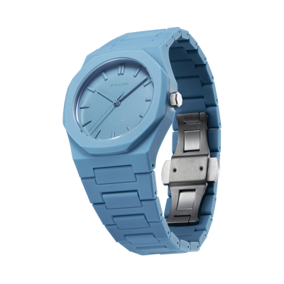 Shop D1 Milano Watch Polycarbon 37 Mm In Blue
