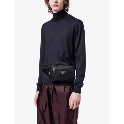 Prada Men's Re-nylon Bumbag In Black