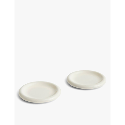 Hay Off-white Barro Round Terracotta Plates Set Of Two In Off-white