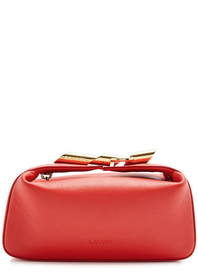 Shop Lanvin Haute Sequence Leather Clutch In Red