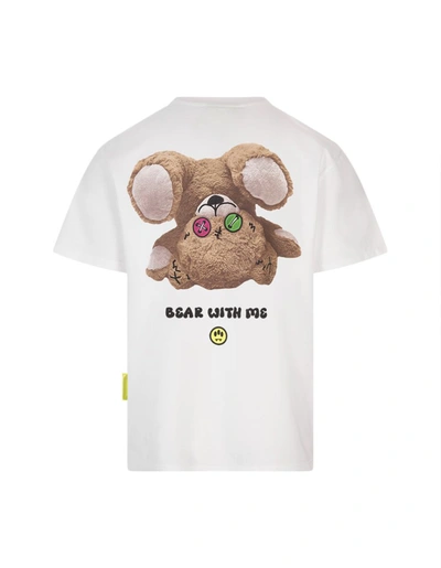 Shop Barrow T-shirt "bear With Me" In White