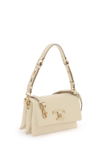 Shop Tod's Flap T Timeless Bag In White