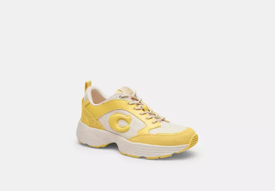 Shop Coach Outlet Strider Sneaker In Yellow