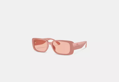 Coach Outlet Narrow Rectangle Sunglasses In Orange