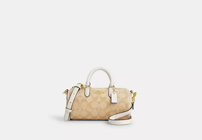 Shop Coach Outlet Lacey Crossbody In Signature Canvas In Dun