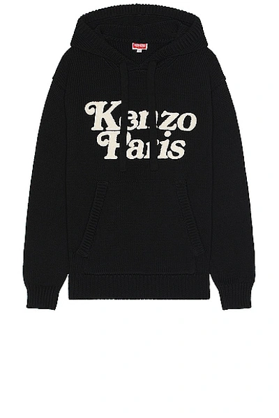 Kenzo X Verdy Logo Cotton Hoodie In Black