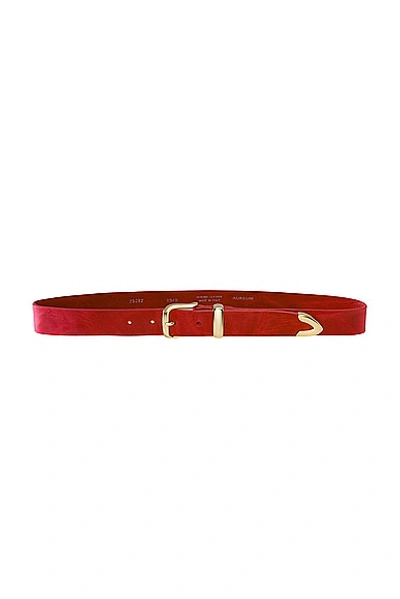 Shop Aureum Gold Tip Belt In Cardinal