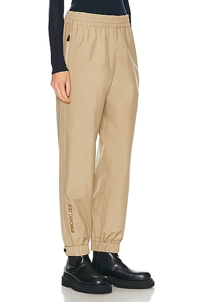 Moncler Logo Track Pants In Tan
