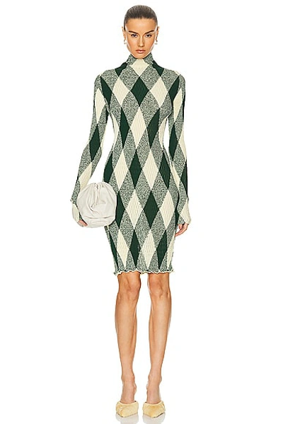 Shop Burberry Long Sleeve Dress In Ivy Pattern