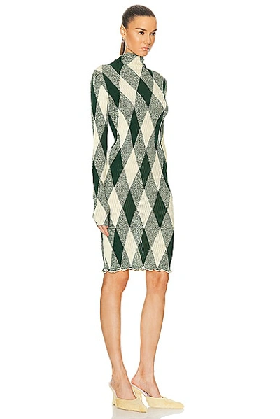 Shop Burberry Long Sleeve Dress In Ivy Pattern
