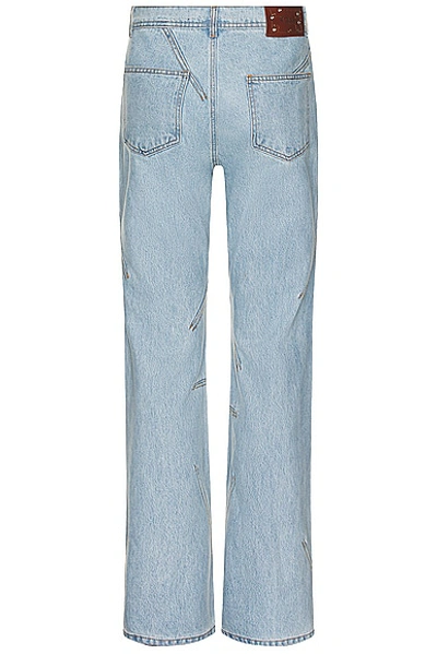 Shop Andersson Bell Tripot Coated Flare Jeans In Light Blue