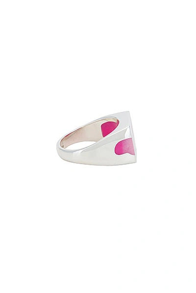 Shop Ellie Mercer Two Piece Signet Ring In Pink