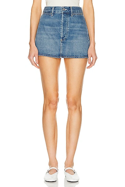 Shop Citizens Of Humanity Rosie Mini Skirt In Blue Glaze