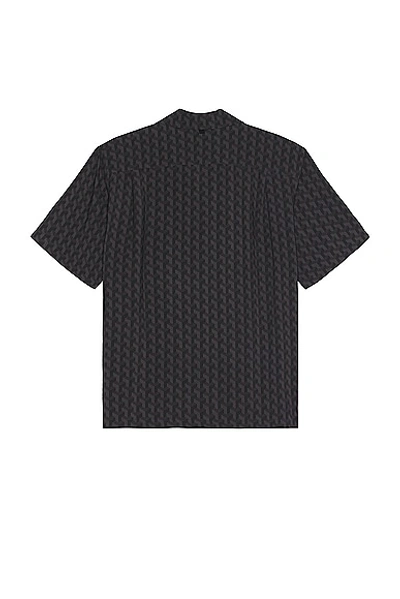 Rag & Bone Avery Printed Crepe Shirt In Black Geo