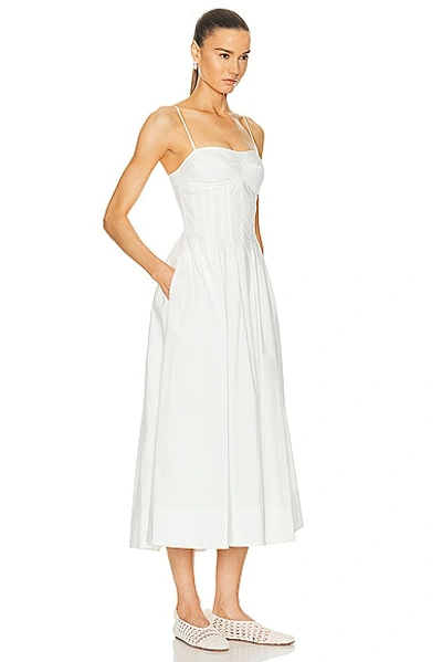 Shop Simkhai Kittiya Sleeveless Midi Dress In White