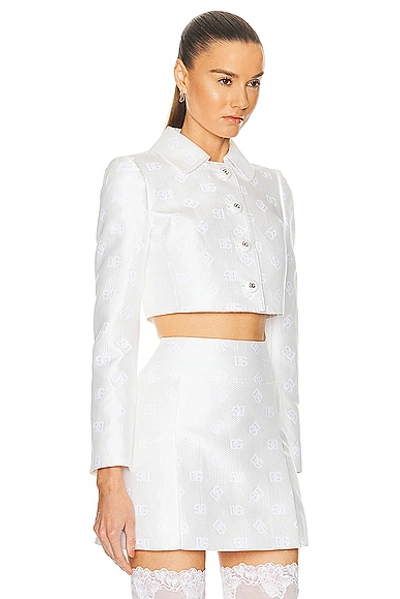 Shop Dolce & Gabbana Button Up Shirt In Bianco