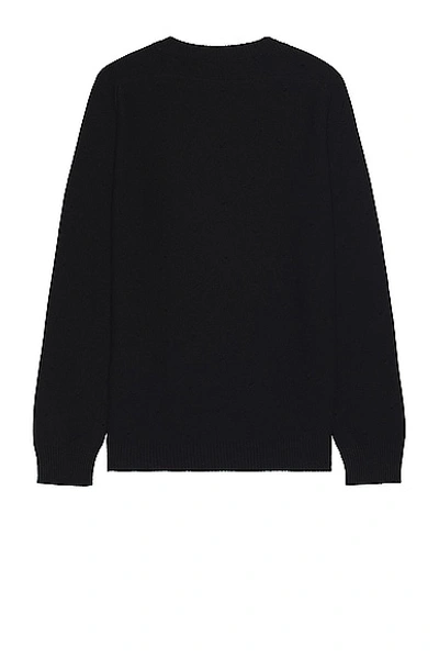 Saint Laurent Pull Col Rond Manche In Noir
