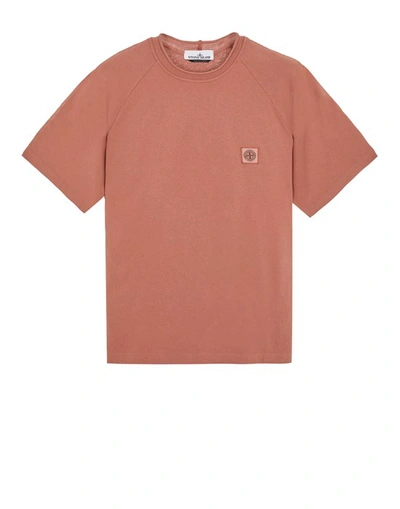 Shop Stone Island T-shirt Manches Courtes Rouge Coton In Red