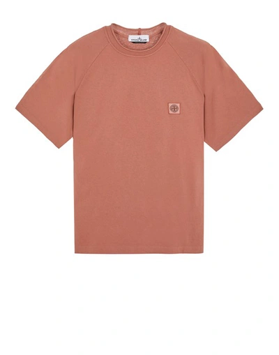 Shop Stone Island Short Sleeve T-shirt Red Cotton