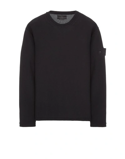 Shop Stone Island Sweater Black Cotton, Cashmere