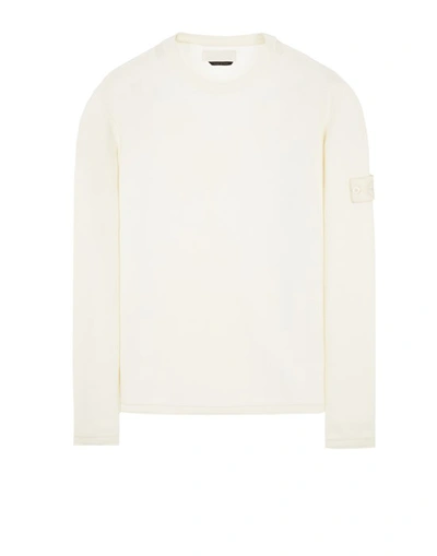 Shop Stone Island Sweater White Cotton, Cashmere