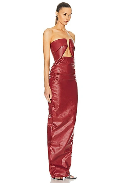 Shop Rick Owens Prong Gown In Cardinal Red