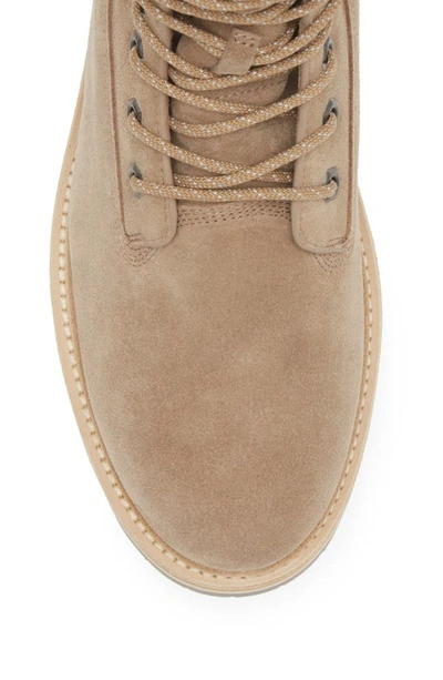 Moncler Men's Peka Leather Lace-up Hiking Boots In Coriander