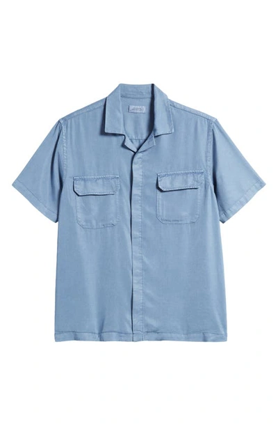 Shop Saturdays Surf Nyc Saturdays Nyc Gibson Short Sleeve Camp Shirt In Coronet Blue