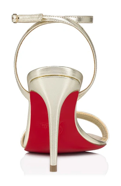 Shop Christian Louboutin Loubigirl Ankle Strap Sandal In Platine/lin Platine