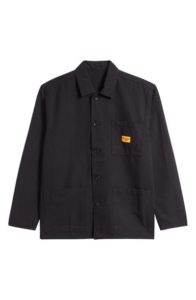 Shop Service Works Coverall Organic Cotton Work Jacket In Black