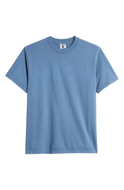 Shop Service Works Logo Cotton Graphic T-shirt In Work Blue
