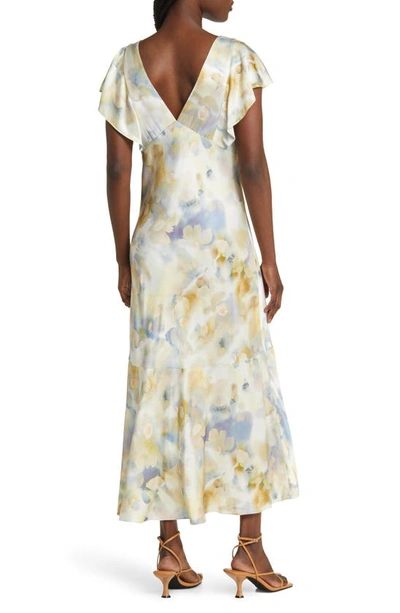 Shop Rails Dina Flutter Sleeve Midi Dress In Diffused Blossom