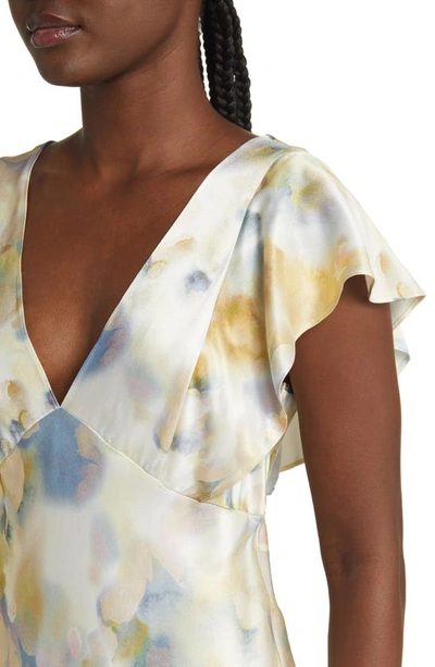 Shop Rails Dina Flutter Sleeve Midi Dress In Diffused Blossom