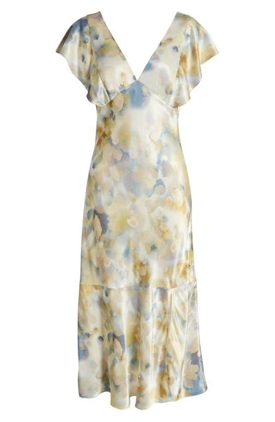 Shop Rails Dina Flutter Sleeve Midi Dress In Diffused Blossom