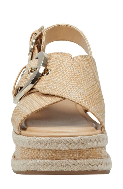 Shop Marc Fisher Ltd Renda Slingback Espadrille Platform Wedge Sandal In Light Natural 110